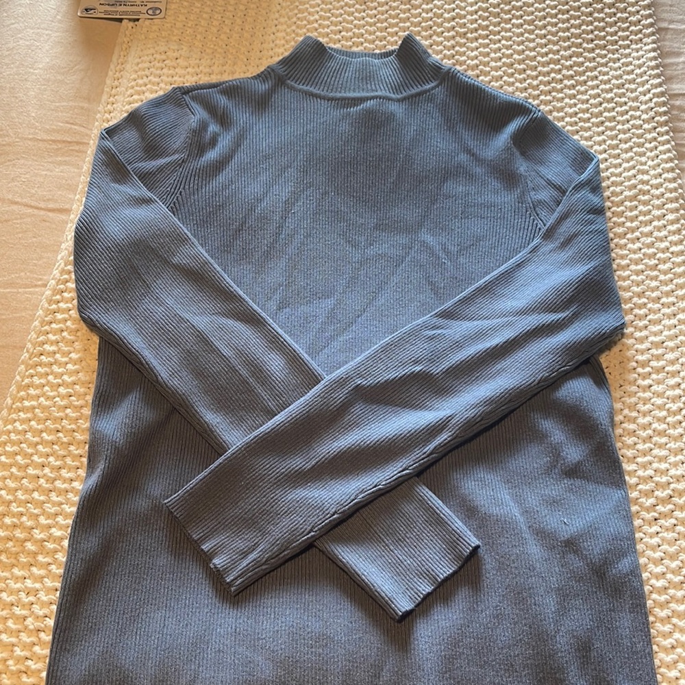 Light blue turtleneck